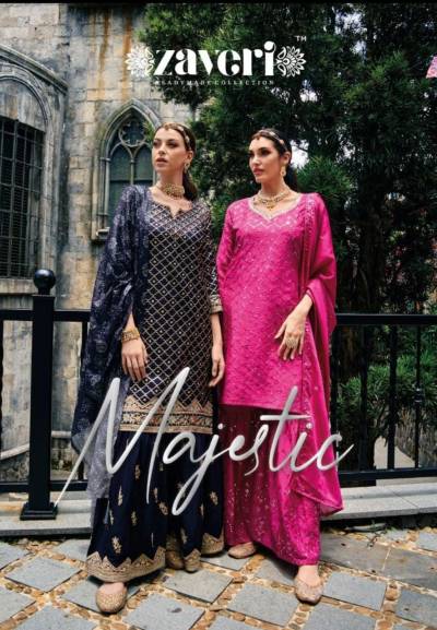 Majestic By Zaveri Designer Partywear Ready To Wear Salwar Kameez Collection